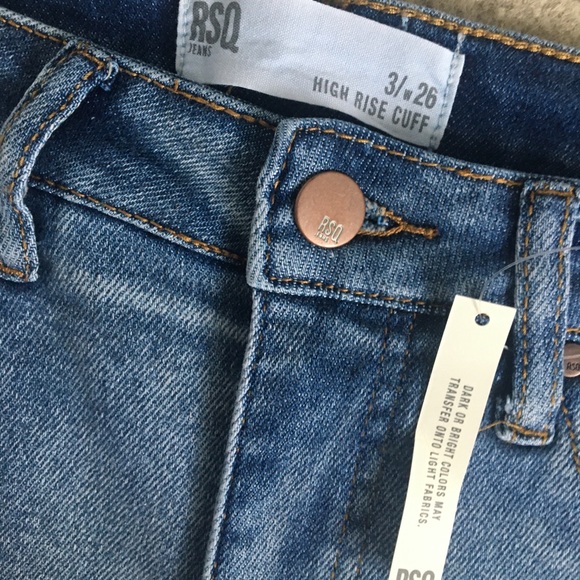 RSQ High Rise Cuff Jean Shorts - Picture 2 of 3